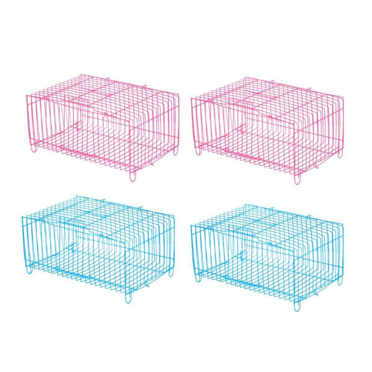 4PCS Pet Transport Cage Set Durable & Lightweight for Small Pets
