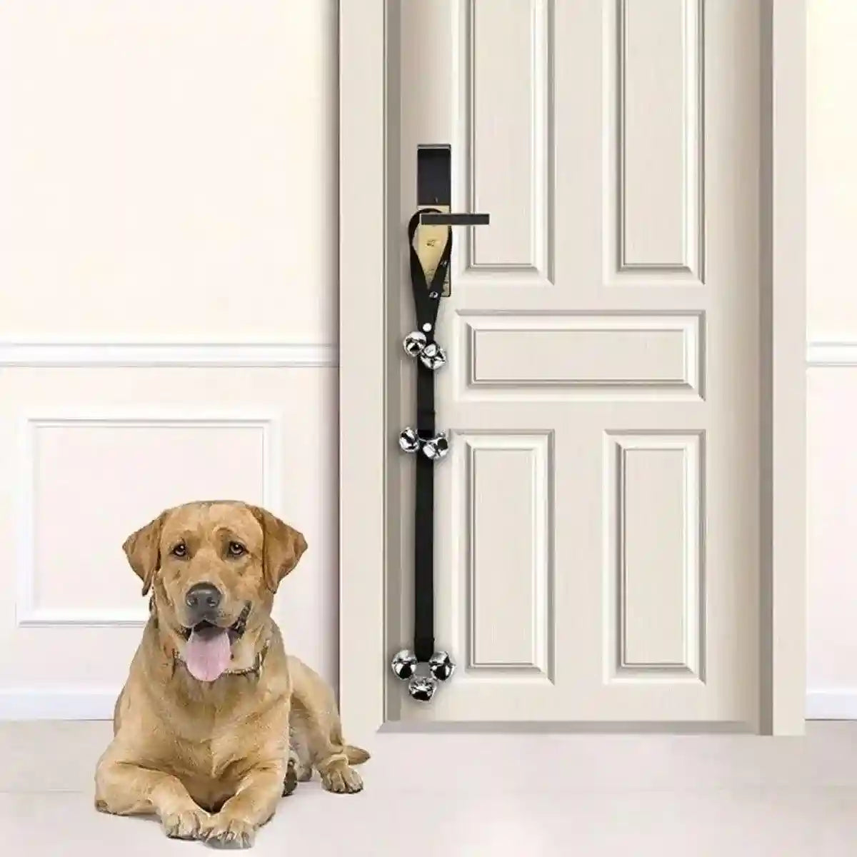 4PCS Pet Training Doorbell Rope Cat Teaser Toy Bell Interactive Play Rope Bell