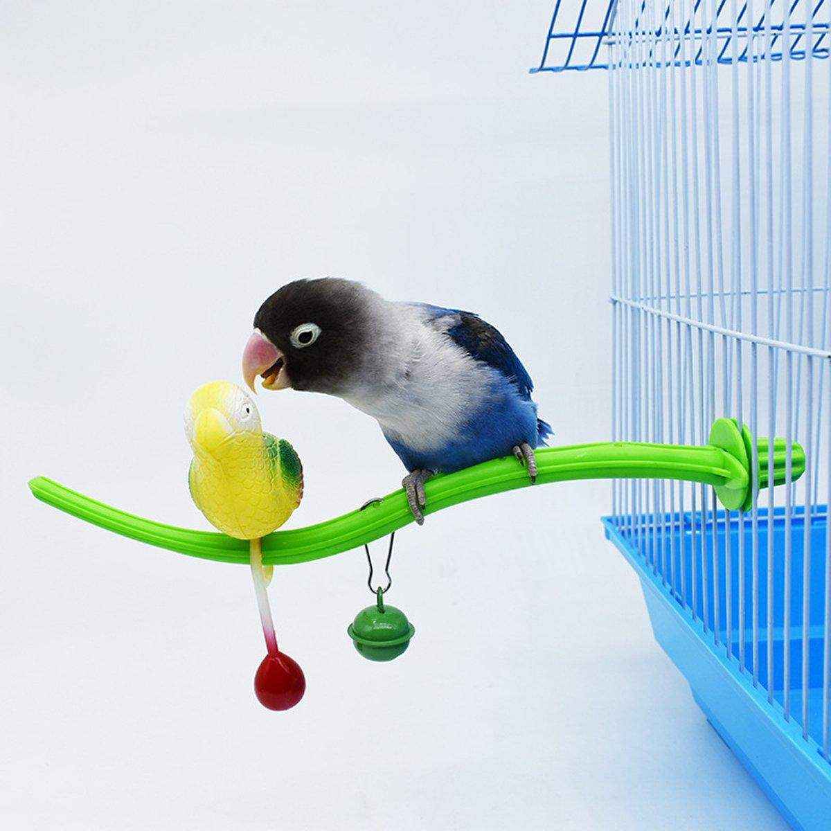 Colorful Plastic Bird Perch Toy Bird Cage Stand