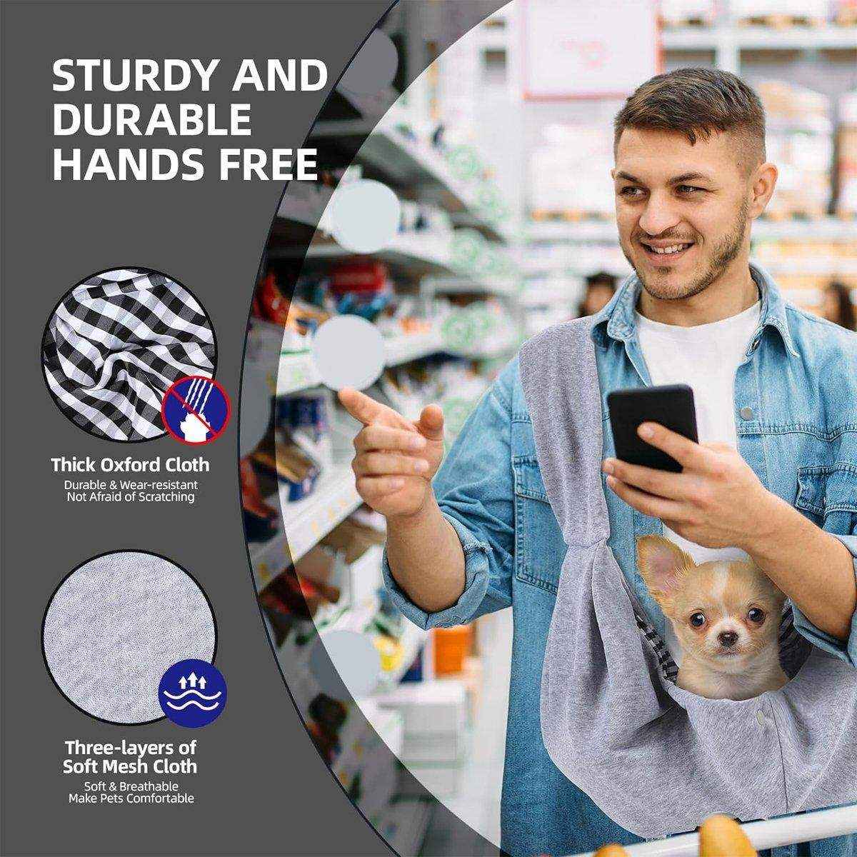 Comfortable Dog Sling Carrier for Small and Medium Pets