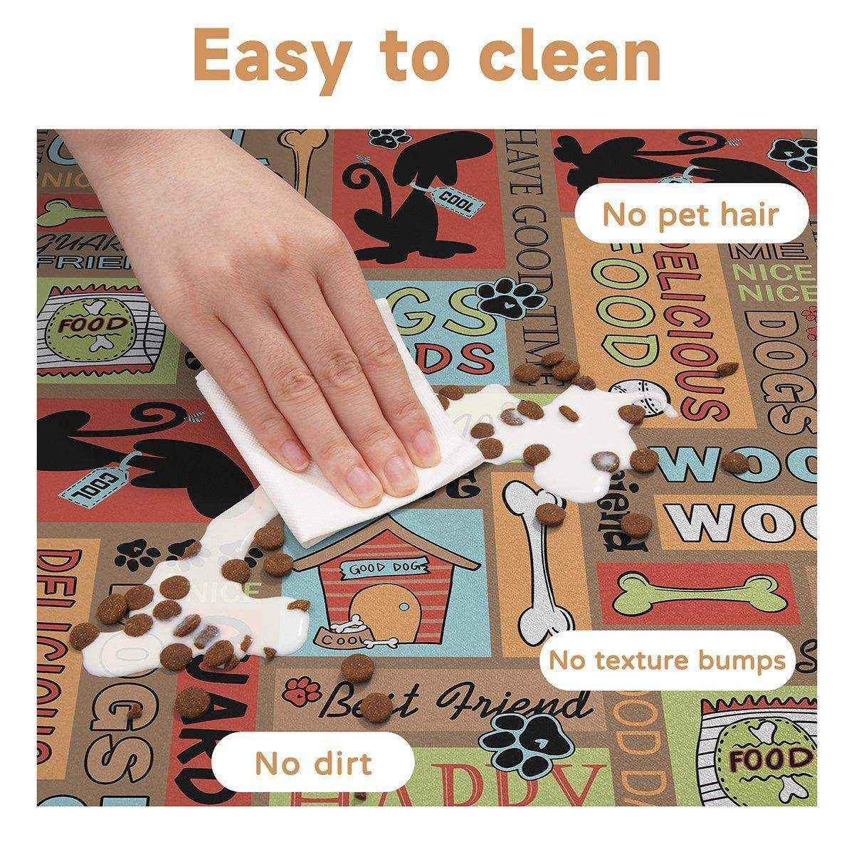 Pet Mat Waterproof Leather Fence Carpet Dog Cat Meal Mat Dog Cage Mat