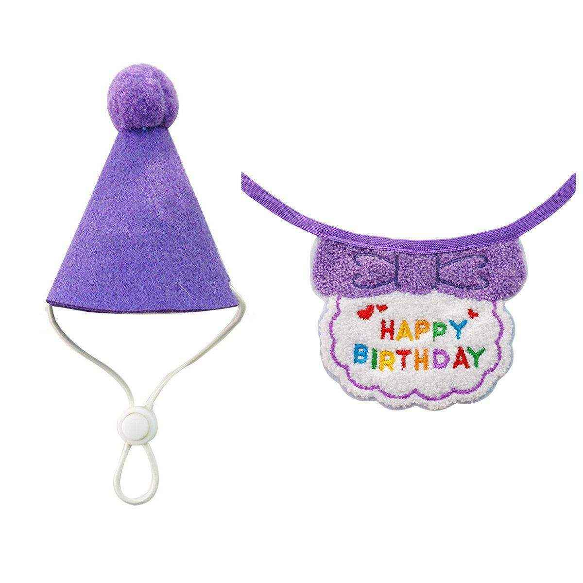 Pet Ins Wind Birthday Saliva Towel Bib Scarf Dog Cat Hat Decorations