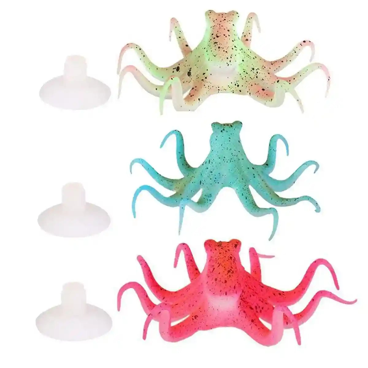Simulation Octopus Aquarium Ornament Vibrant Fluorescent Fish Tank Decoration