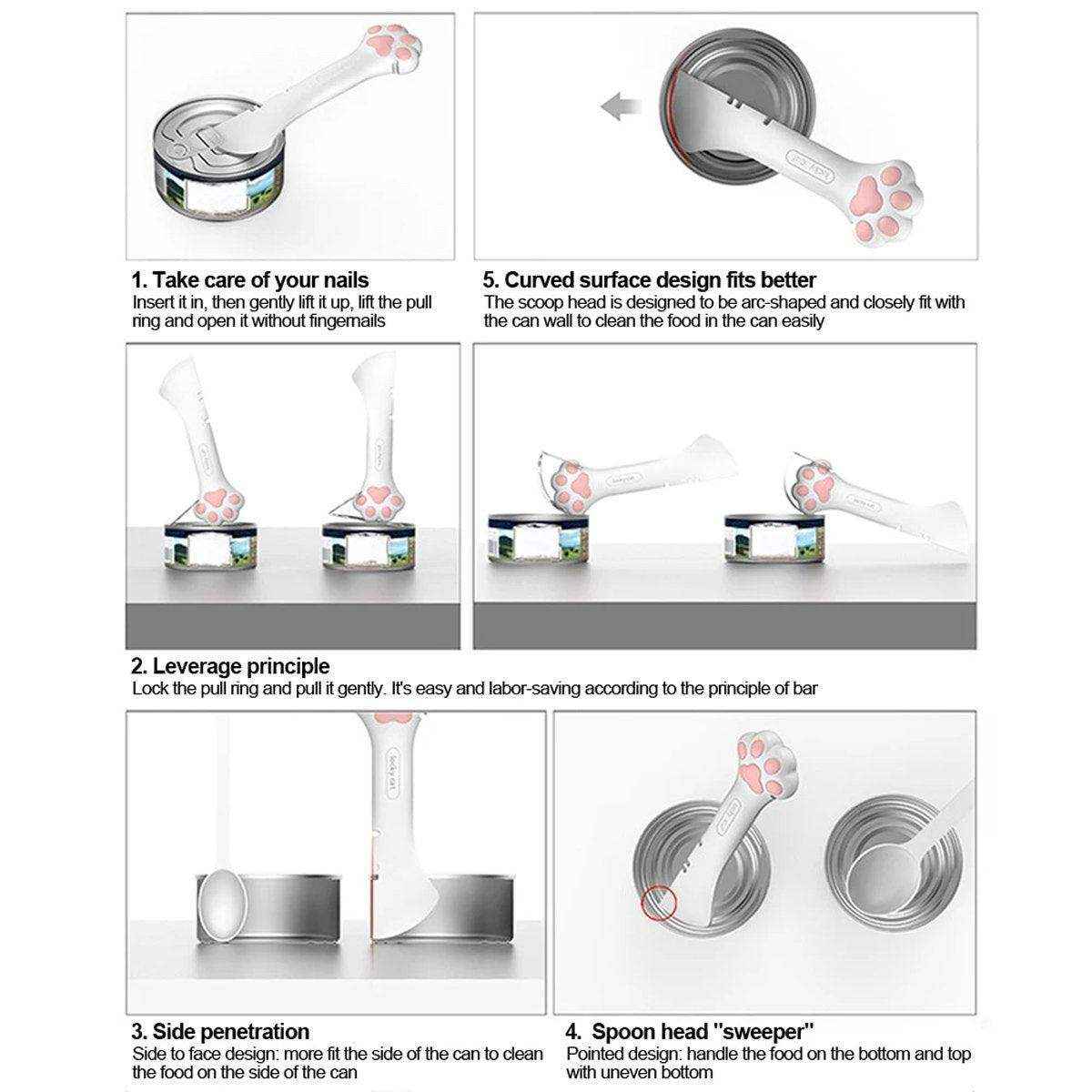 Pet Canned Spoon Printing Cats Canned Cat Opener Feeding Cat Shovel