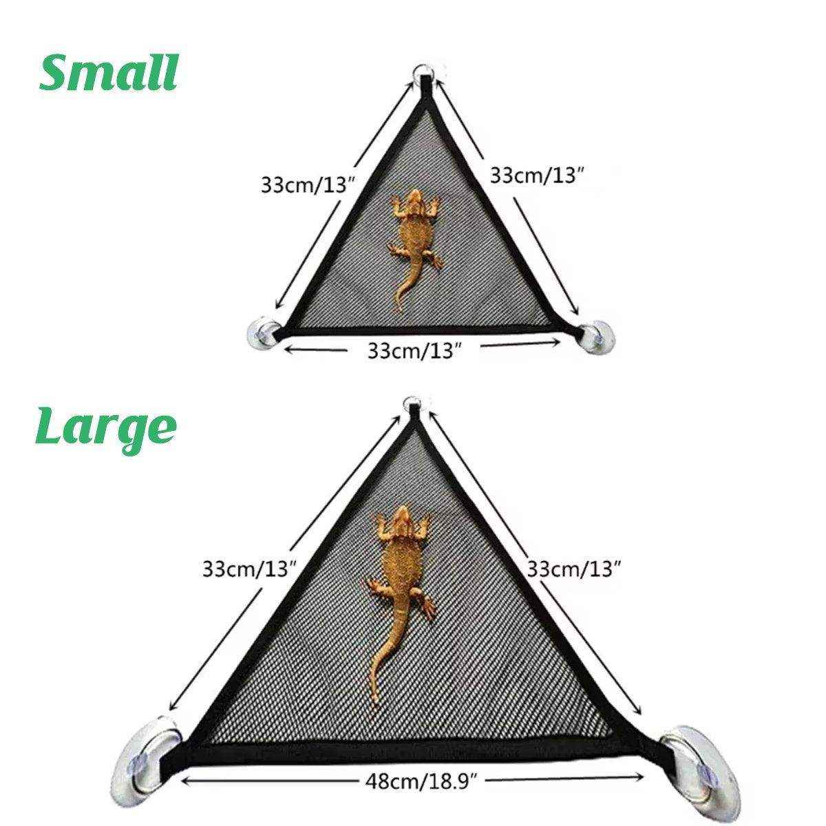 2x Reptile Hammock for Small Large Bearded Dragon Lizard Reptile Snakes Black