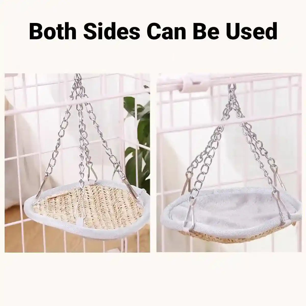 Reversible Hanging Hamster Toy Hammock for All Seasons