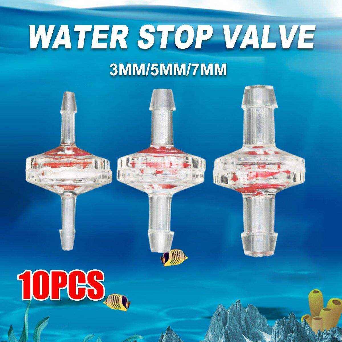 10pcs Plastic Check Valve Water Air Stop Valve for Aquarium Fish Tank Air Pump