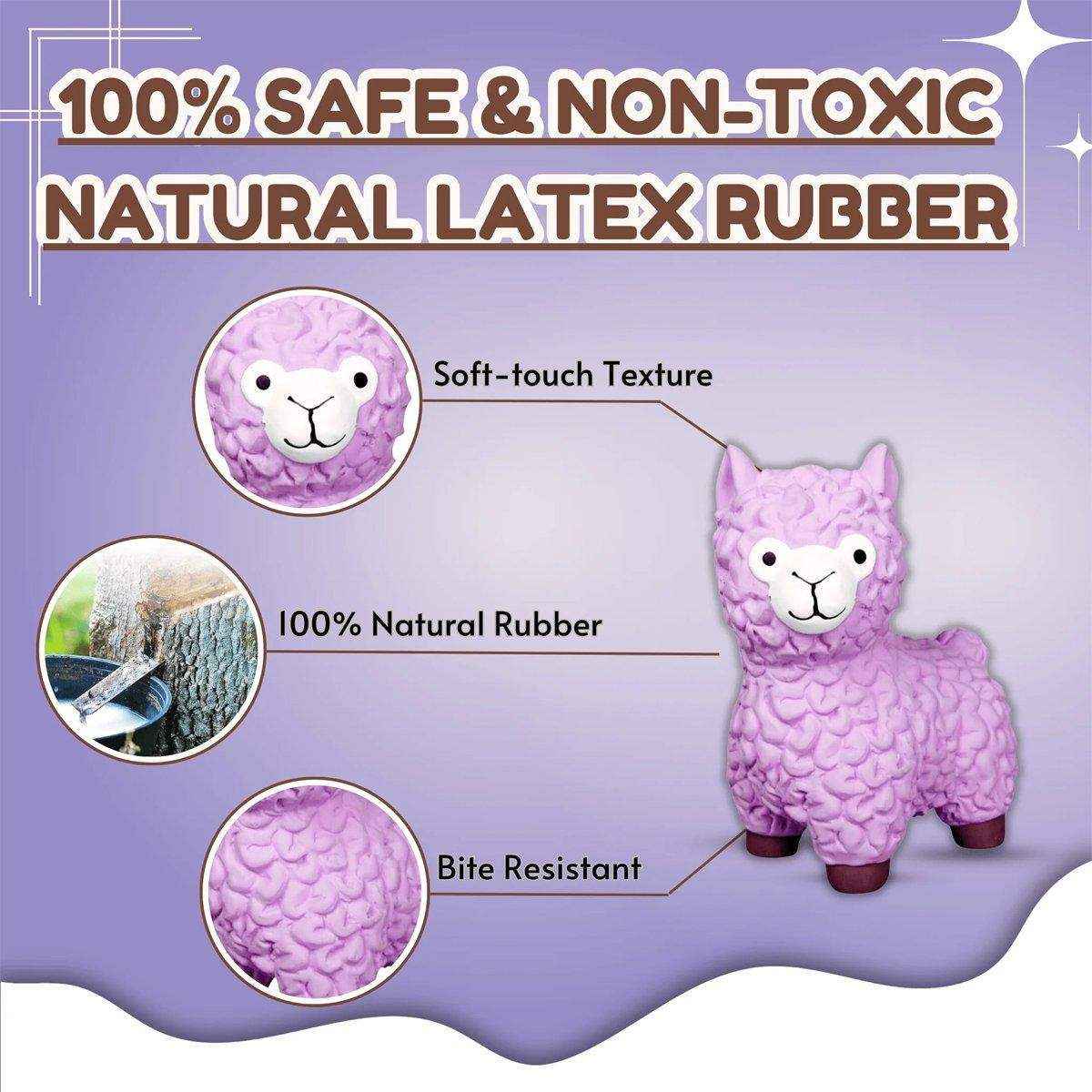Pet Toy Latex Toy Sound Alpaca Bite Resistant Molars Cartoon Alpaca Dog Toy