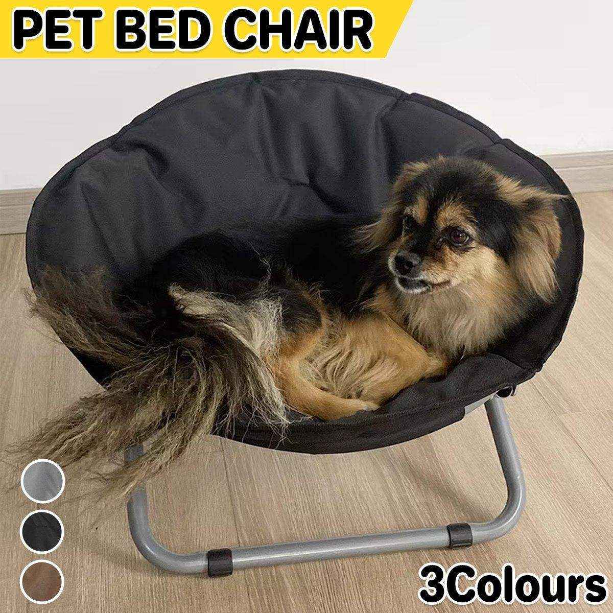 Foldable Pet Bed Portable Round Elevated Little Dog Bed Pet Moon Bed