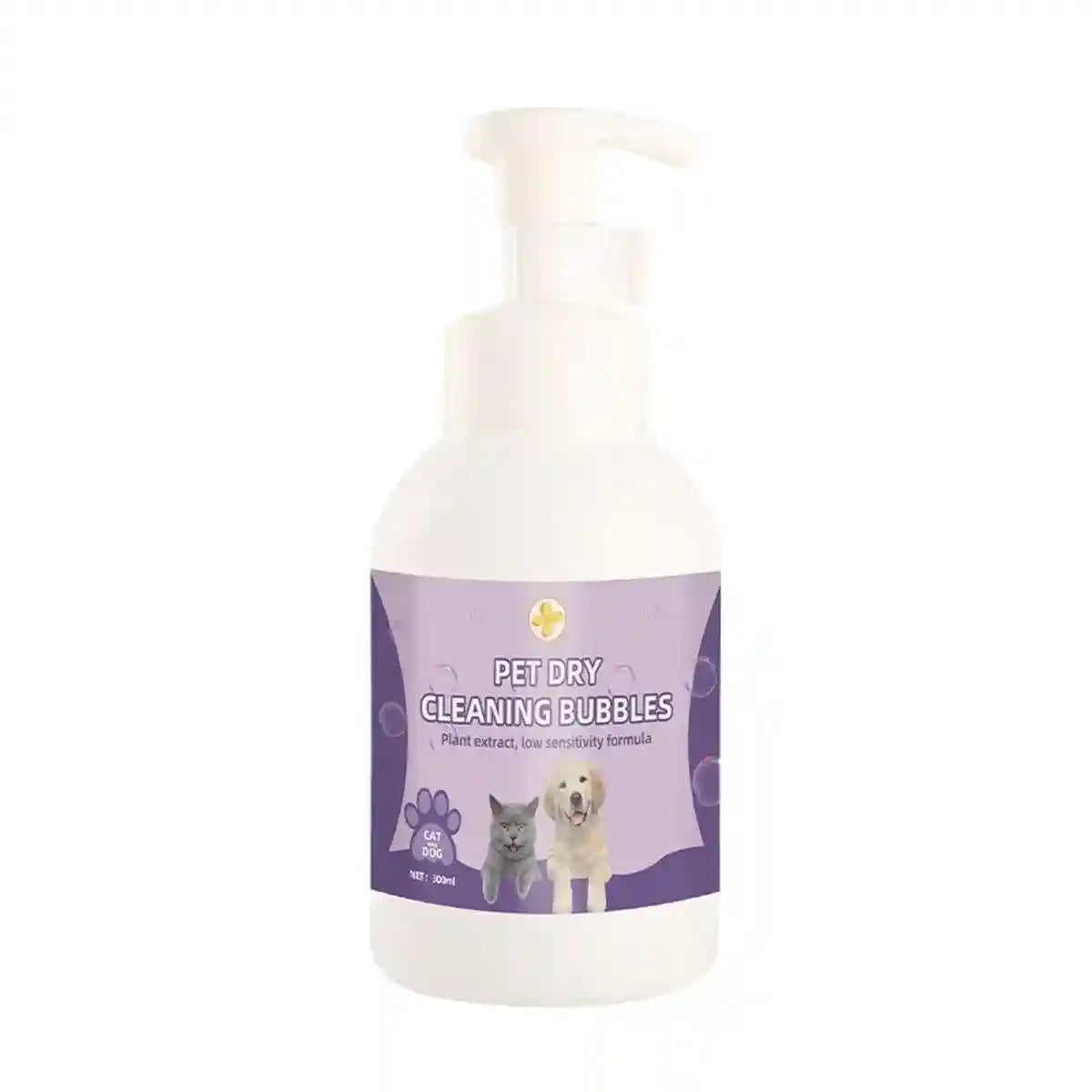 Pet Dry Cleaning Bubbles No-Rinse Foam Cleanser for Cats & Dogs 500ml