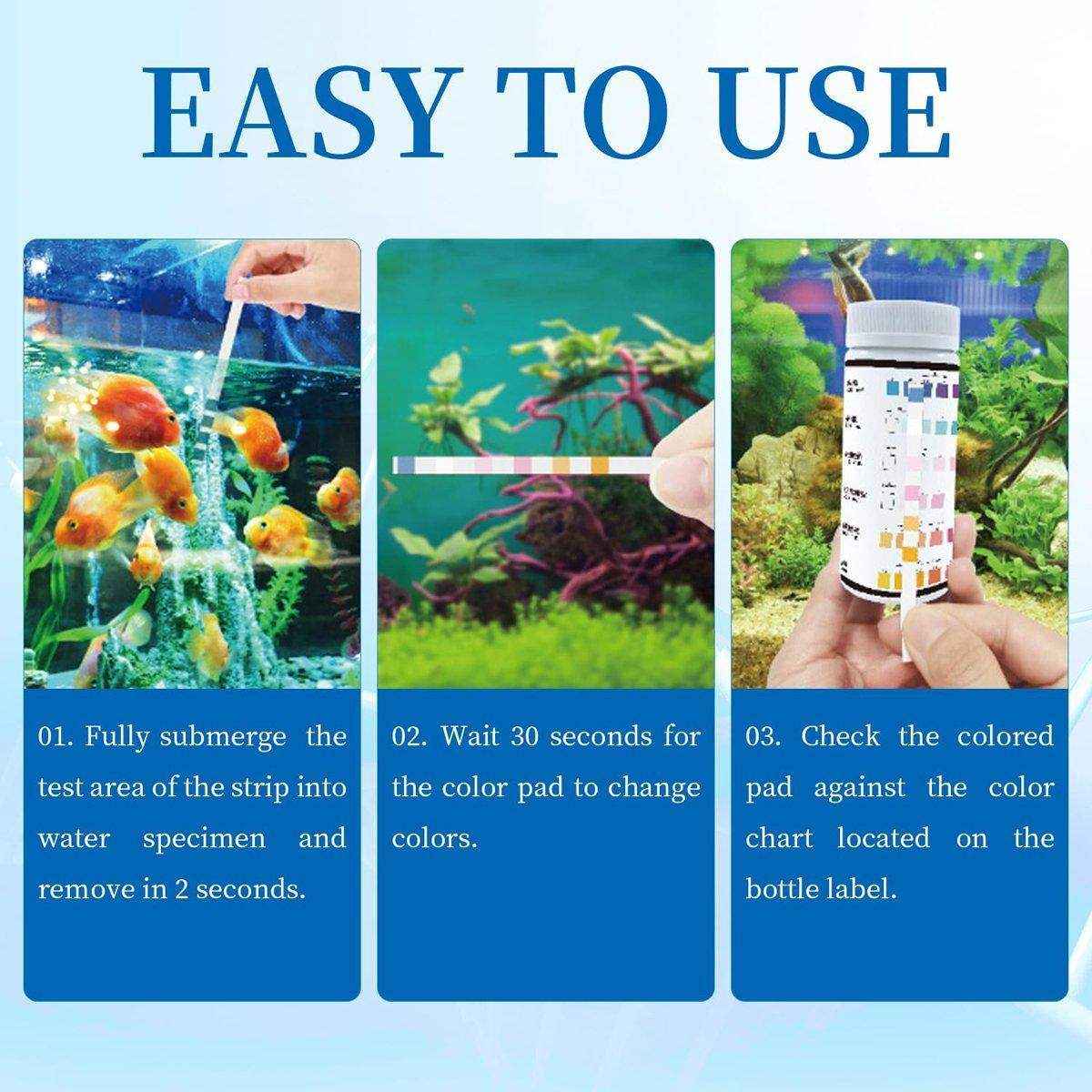 6-in-1 Water Quality Test Strip for Fish Tanks and Ponds Biological Aquarium Supplies