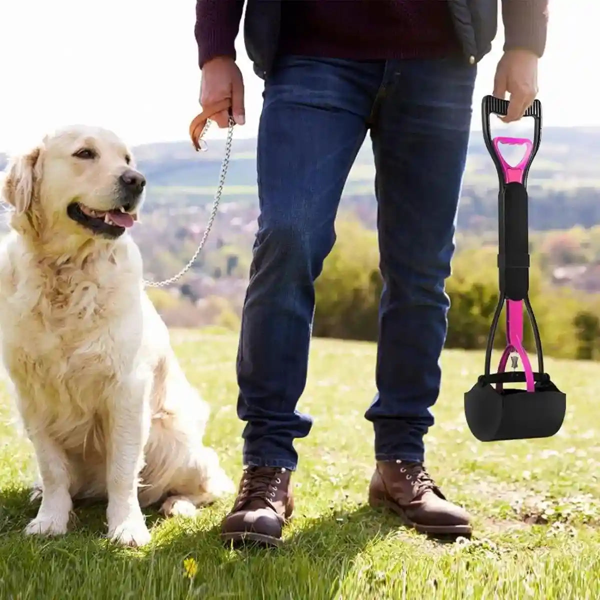 Long Handle Pet Toilet Picker Ergonomic Waste Scooper for Easy Cleanup