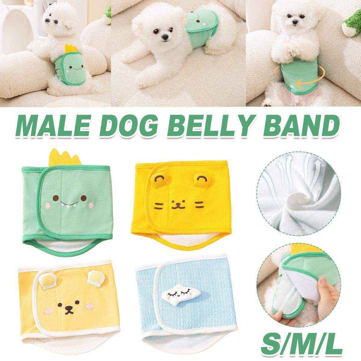 Male Dog Belly Band - Washable Diaper Wrap for Incontinence & Training