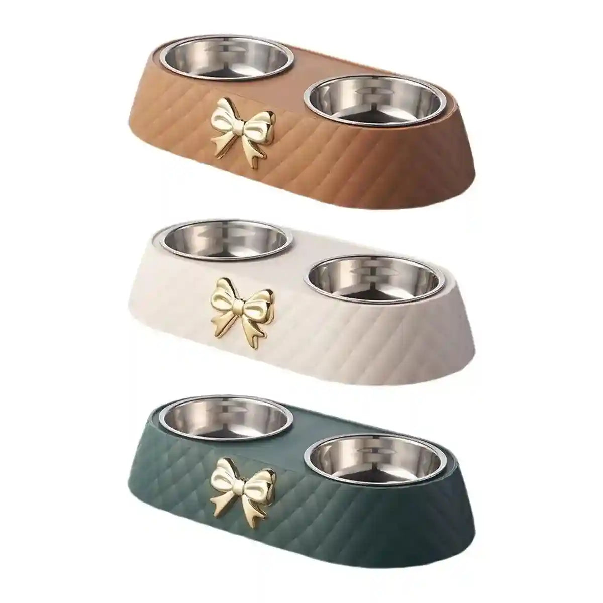 Stainless Steel Double Pet Bowl Non-Slip Anti-Knock Dog Cat Feeder