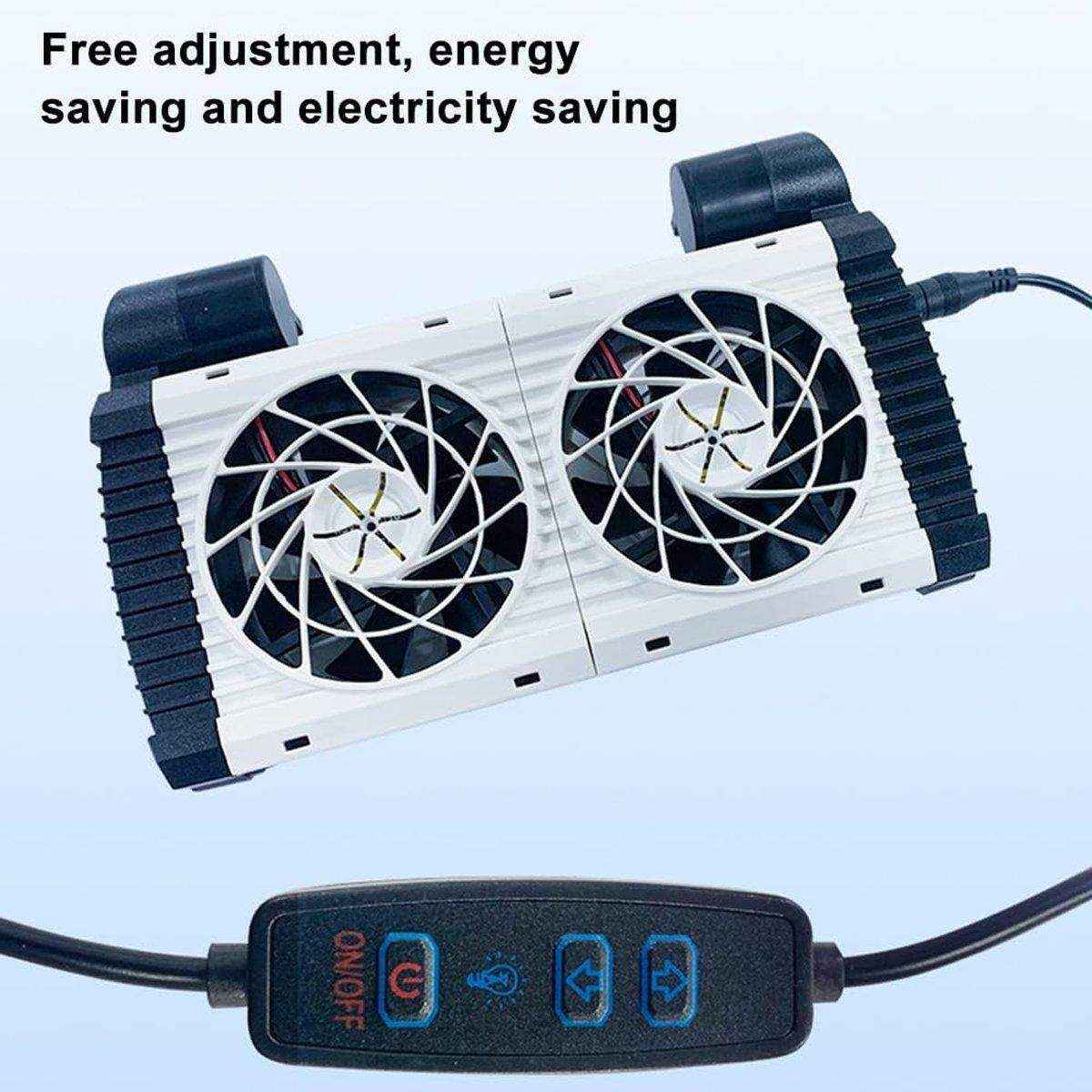 Mini Aquarium Cooling Fan for Fish Shrimp Tanks Quiet Temperature Control