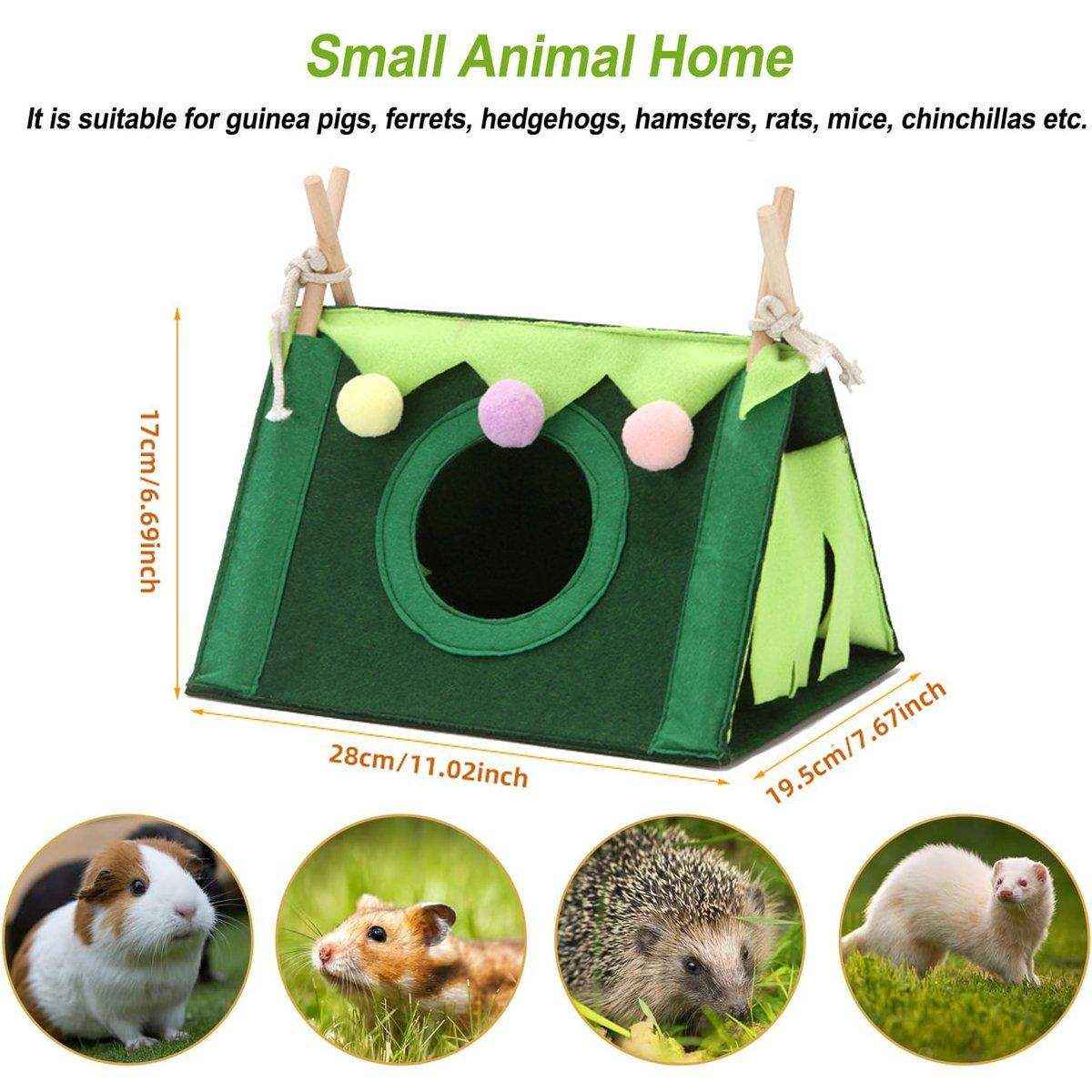Cozy Hamster Tent - Colorful and Fun Hideaway for Small Pets