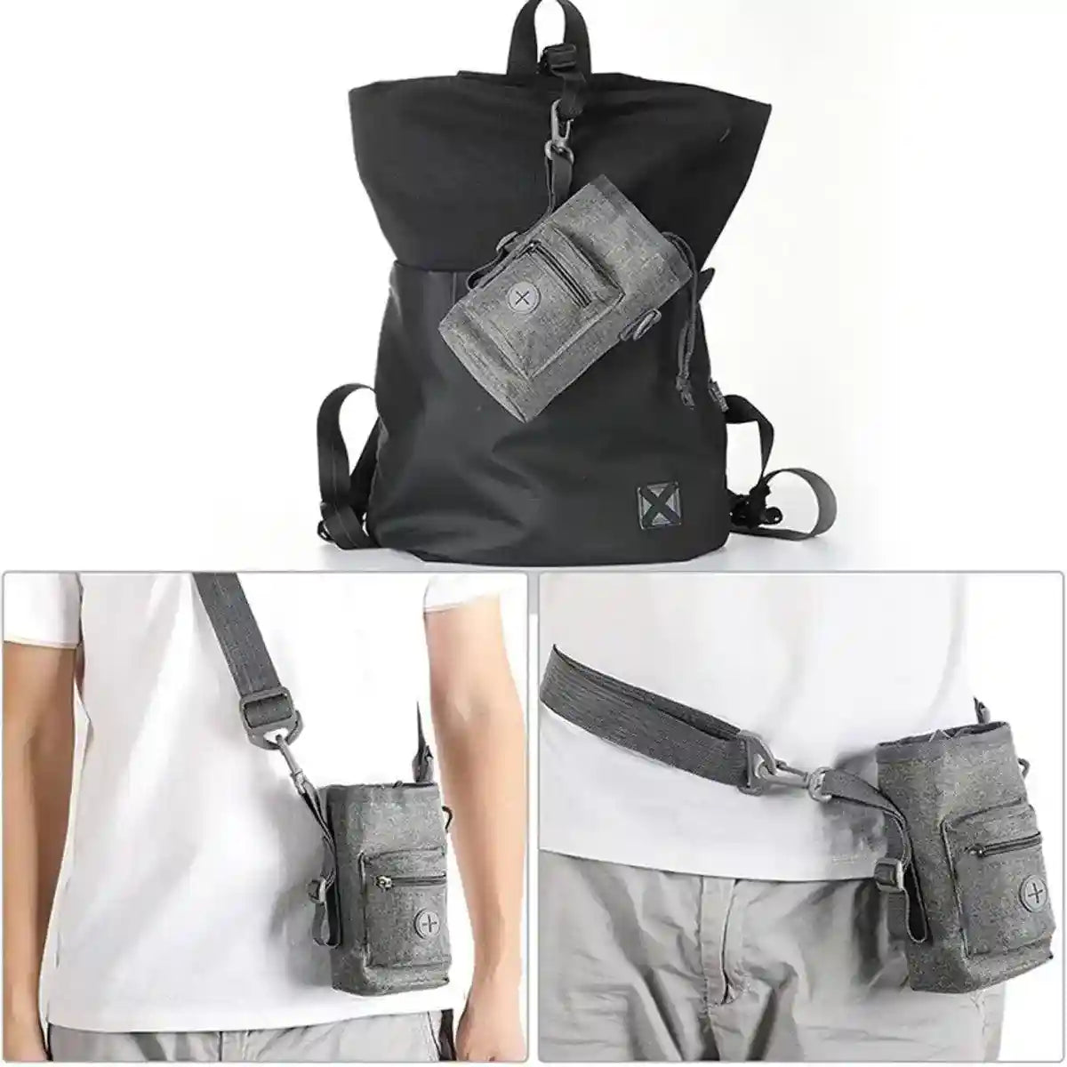 Pet Training Bag & Dog Walking Waist Bag Multi-use Garbage Collection Bag