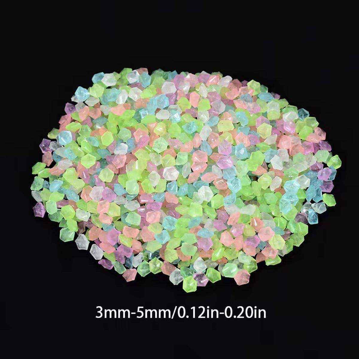 Luminous Sand Particles Micro Landscape Aquarium Fluorescent Landscape Luminous Sand 3-5mm Gravel Cross-border Supply