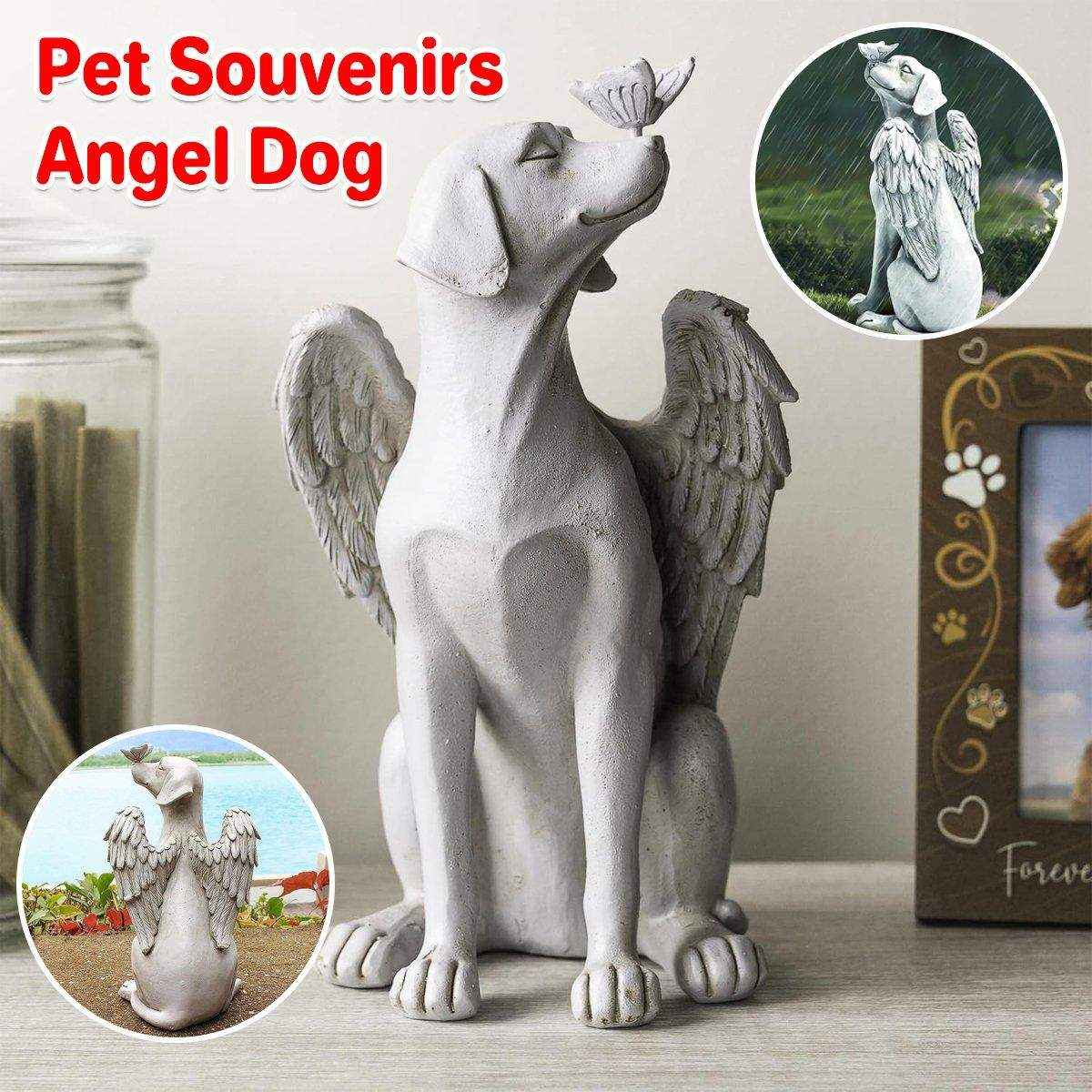 Creative Angel Dog Resin Ornaments Pet Souvenirs Angel Wings