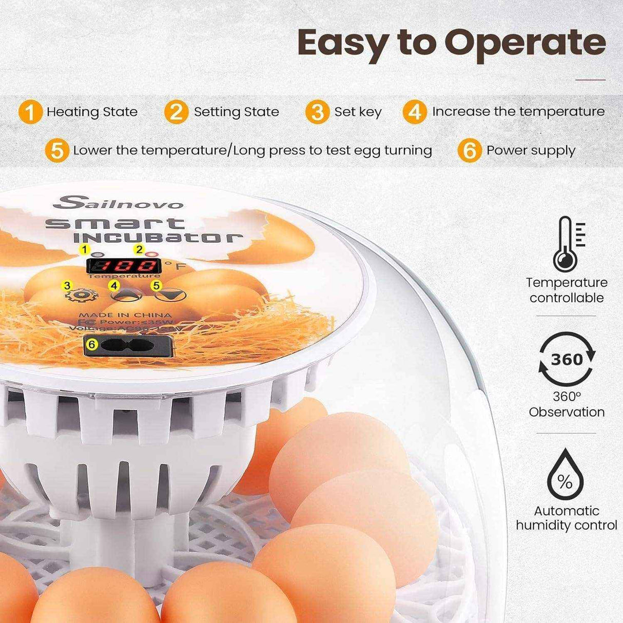 Automatic Small Egg Incubator for Chicken Pigeon
