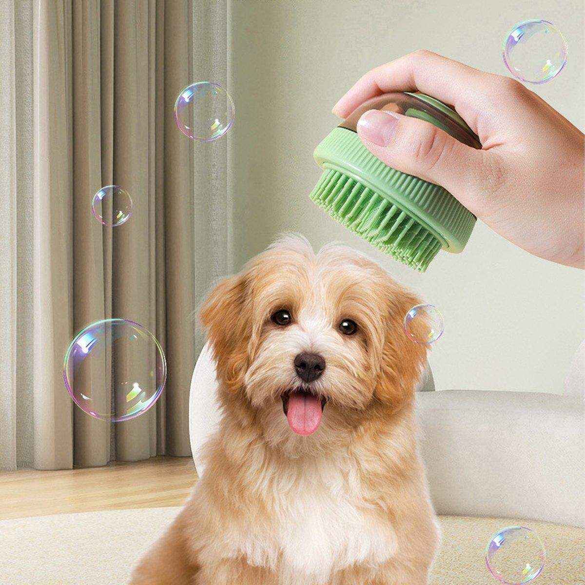 Pet Space Capsule Shower Brush Cat Dog Bath Massage Brush