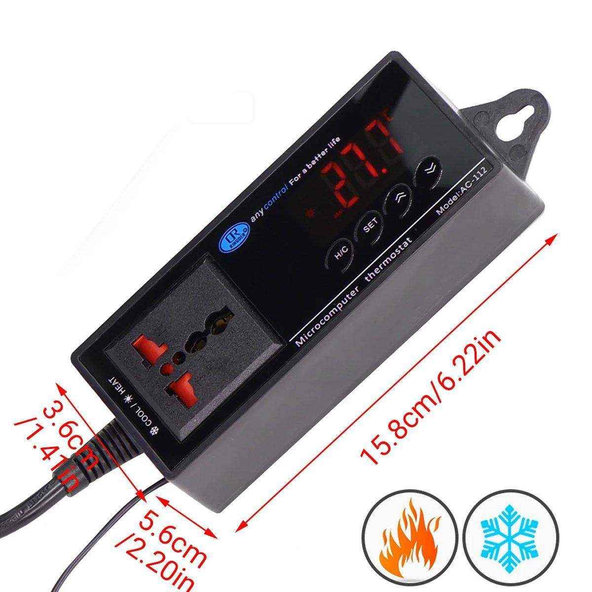 Reliable Aquarium Temperature Controllers with Dual Socket and Digital Display