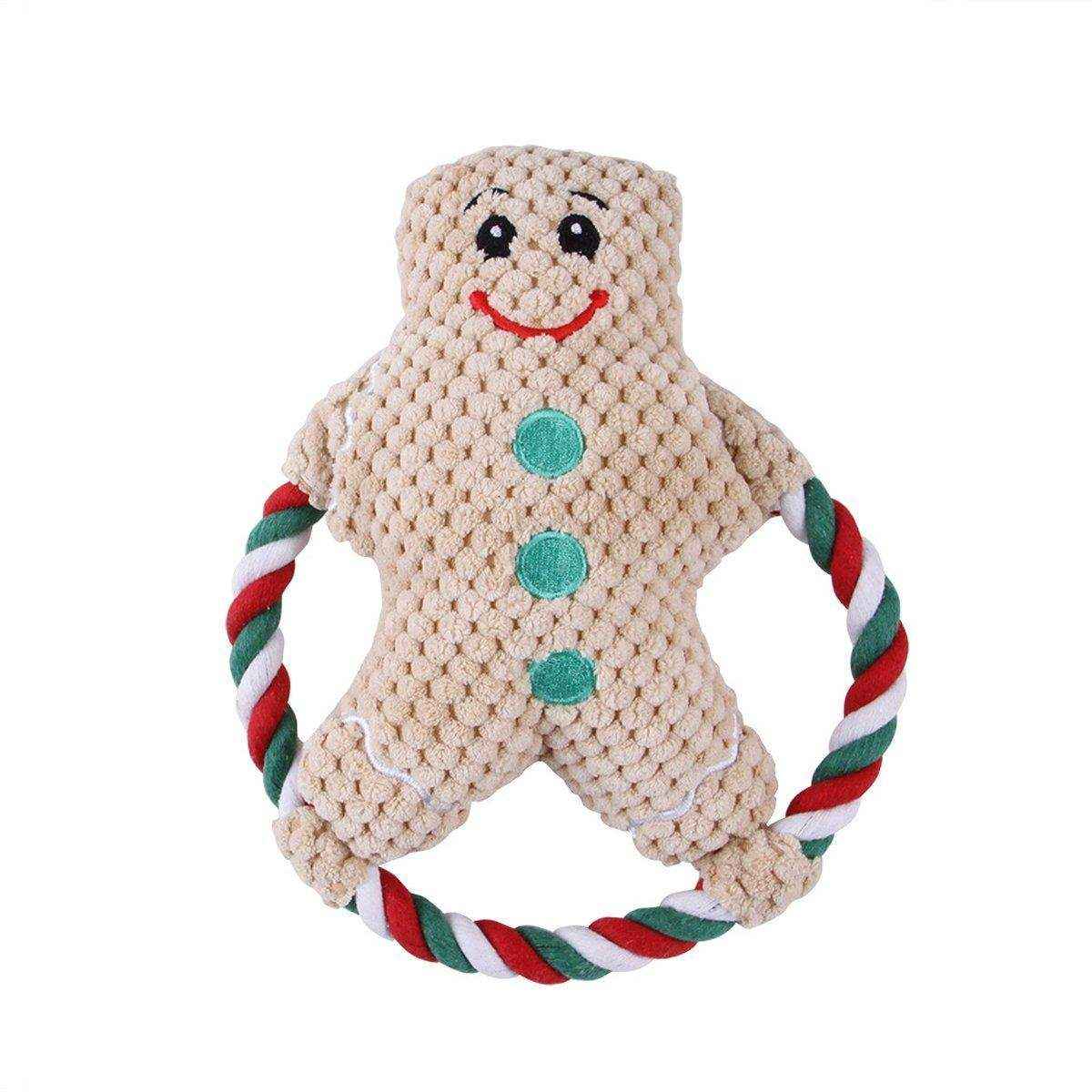 Pet Christmas Plush Toy - Festive Dog Bite Companion