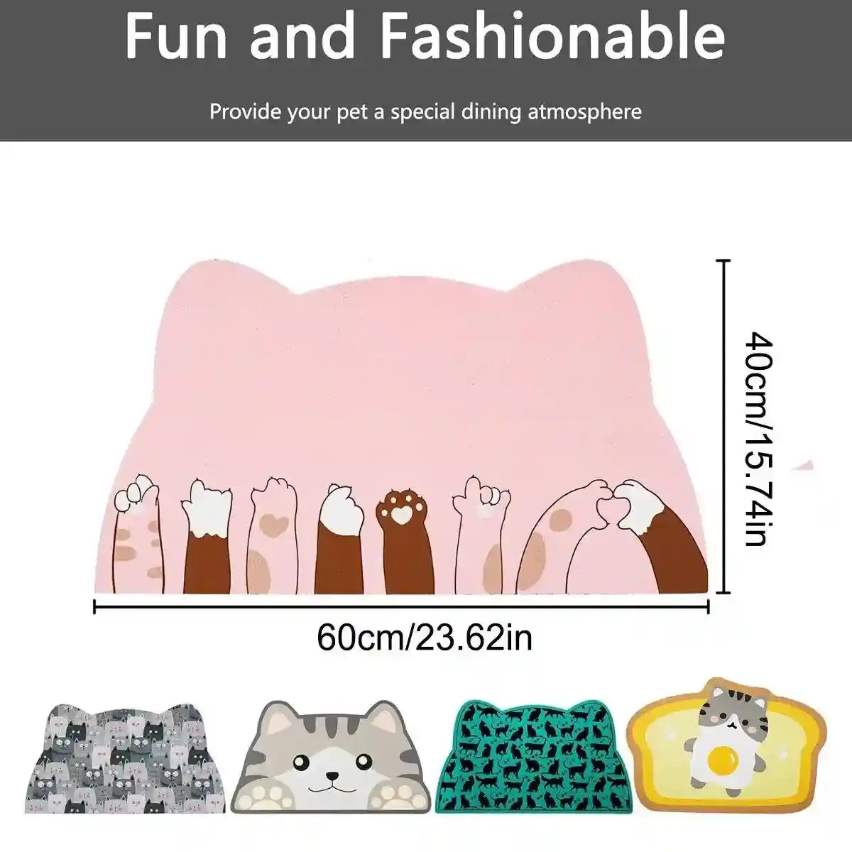 Pet Feeding Mat Non-Slip Waterproof Silicone Meal Mat for Pets