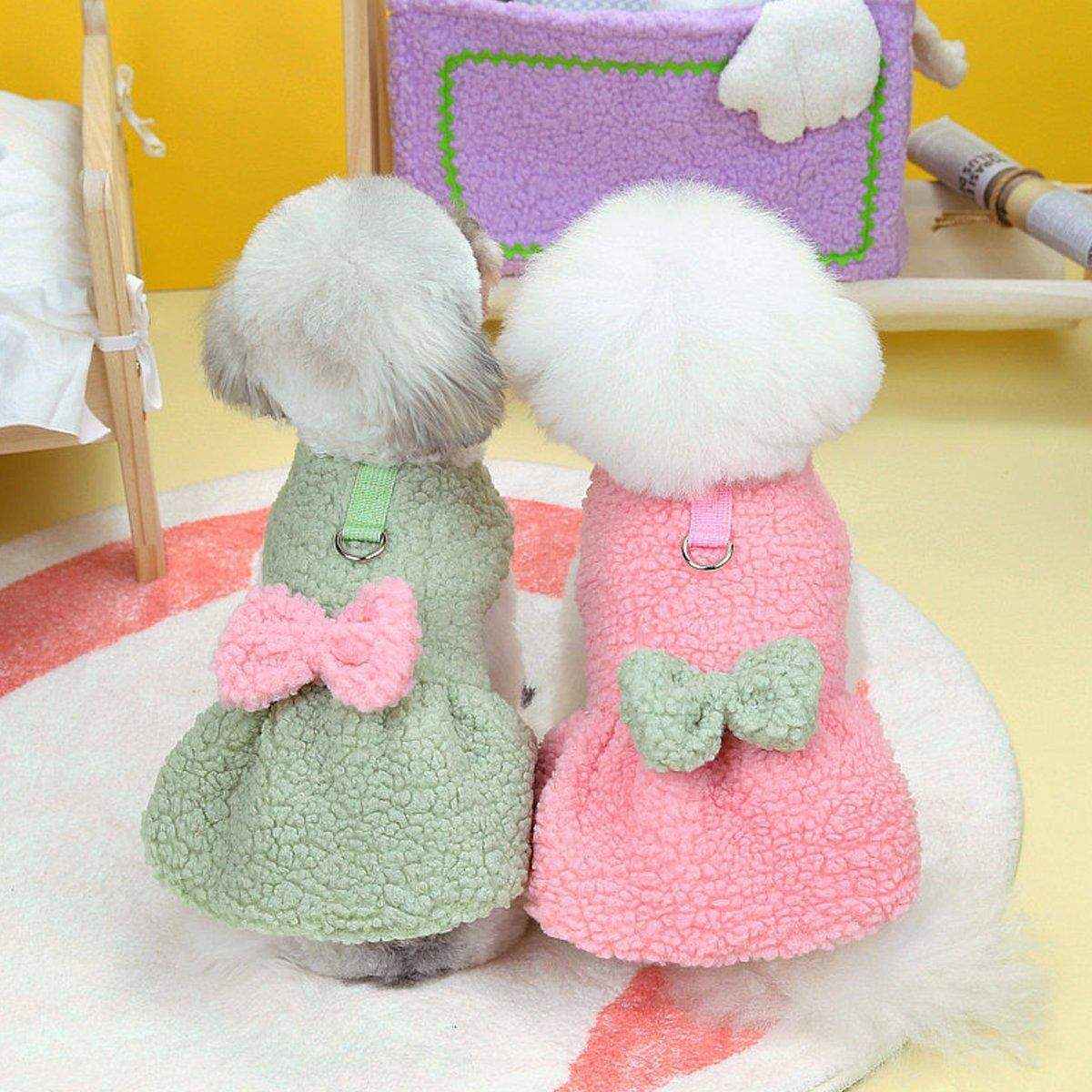 Pet Skirt Dog Cat Clothes with Bow Decoration