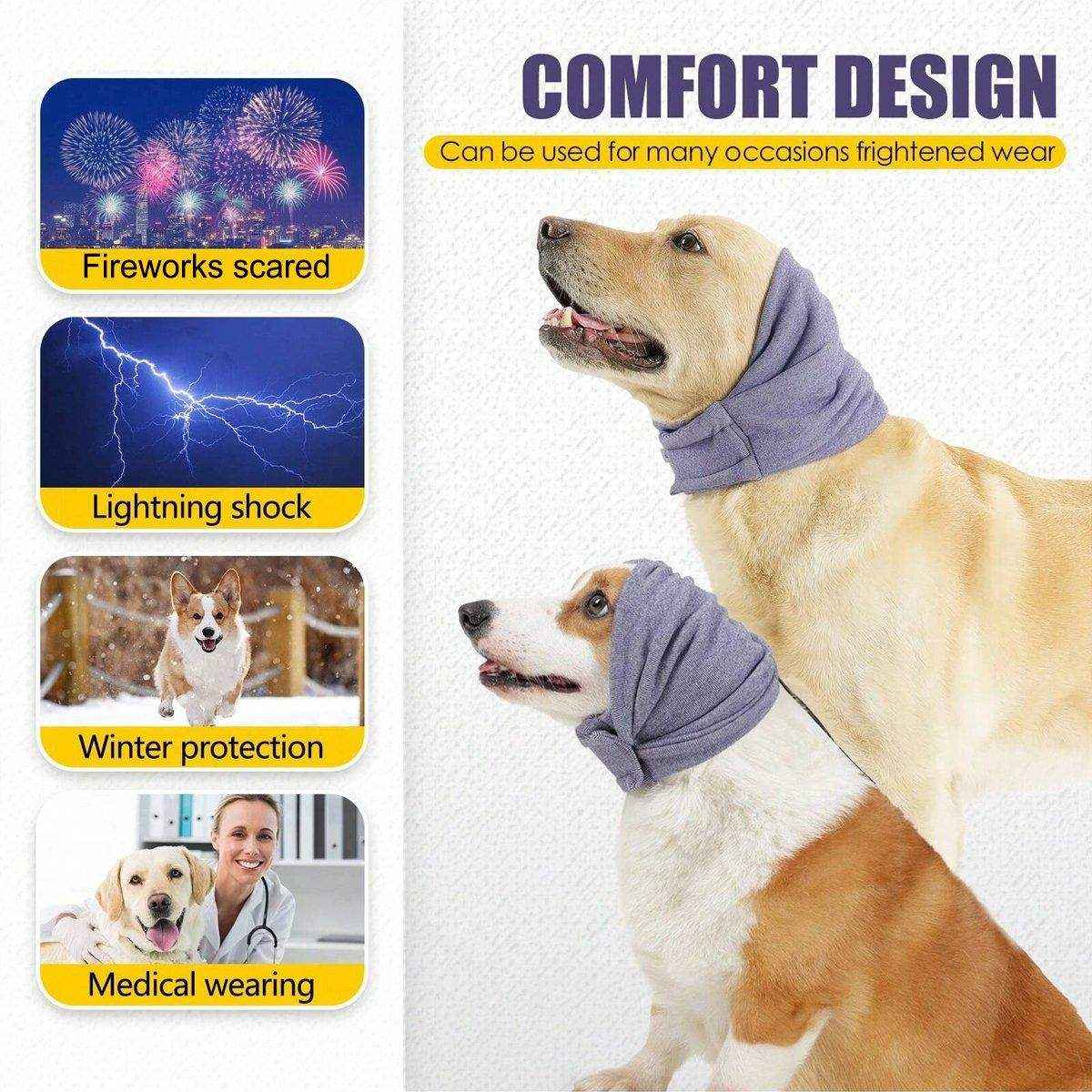 Calming Ear Cover for Pets Noise-Reducing Dog & Cat Earmuffs