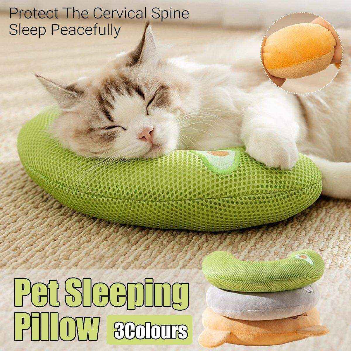 Dog Pet U Shaped Pillow Cartoon Breathable Cat Sleeping Cushion