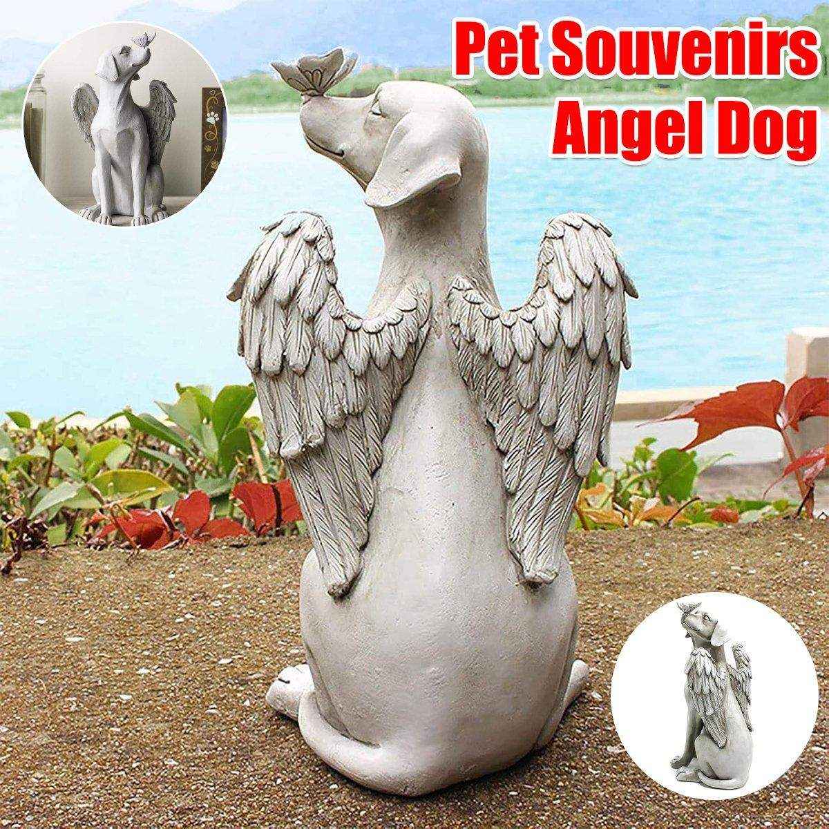 Creative Angel Dog Resin Ornaments Pet Souvenirs Angel Wings