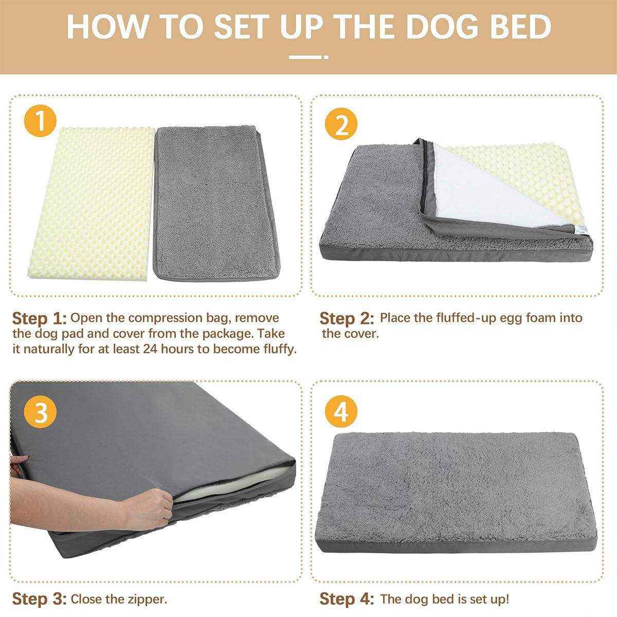 Removable Washable Waterproof Pet Mattress Anti-Bite Cushion Sleeping Dog Mat