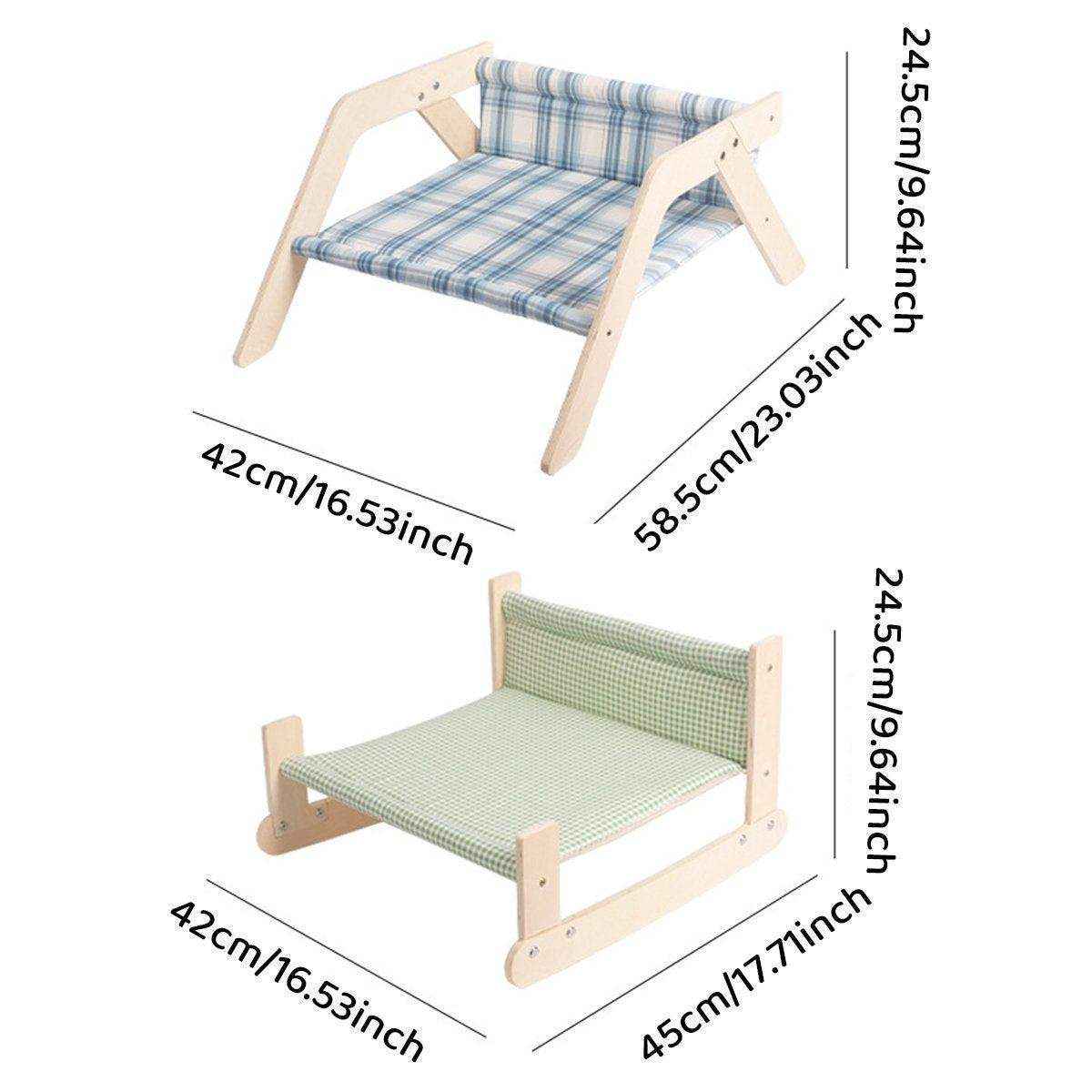 Fabric Cat Lounger Swing Bed Washable Cat Hammock