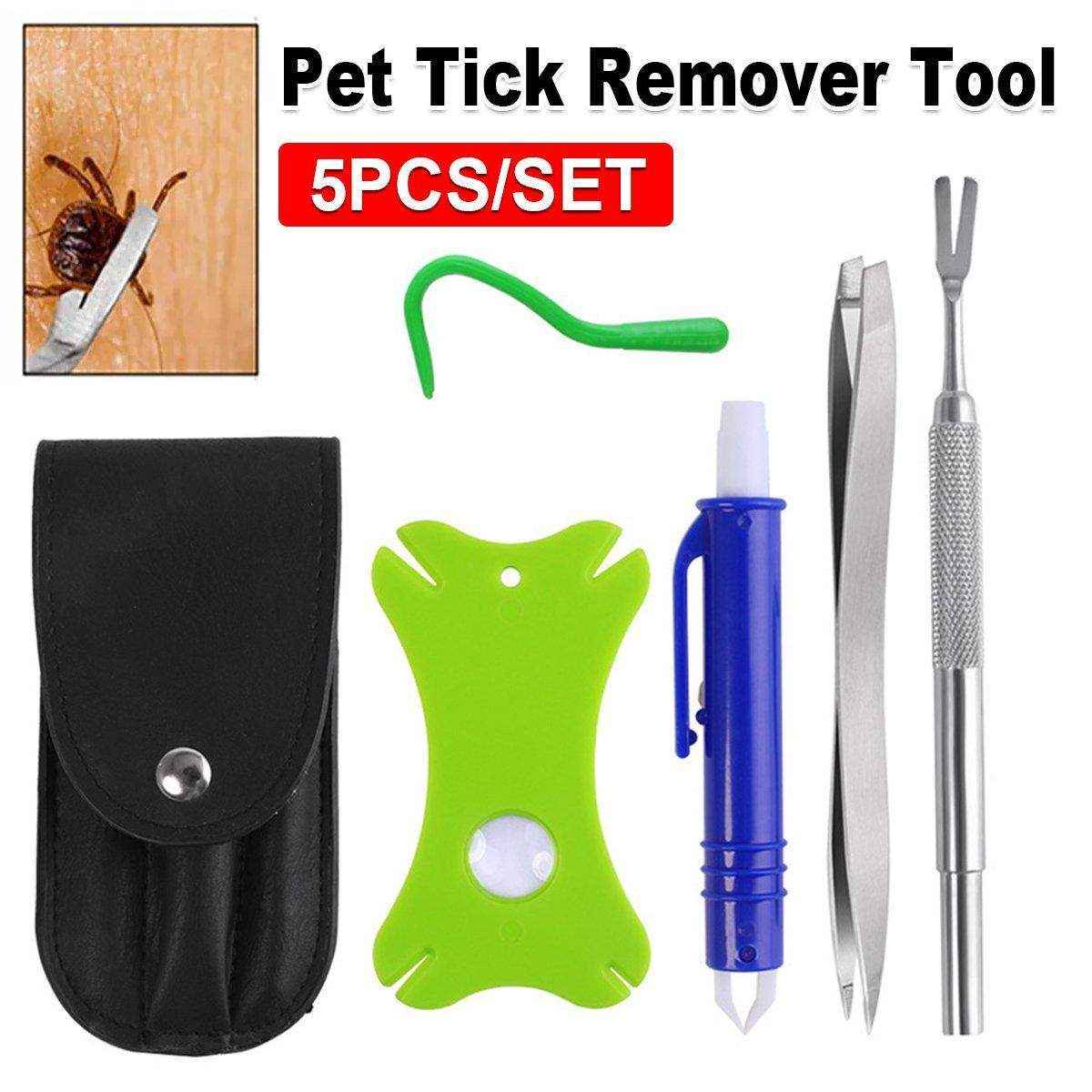 Tick Clip Pet Dog Lice Fork Flea Removal Tool Insect Catch Tweezers Tool Flea Hook