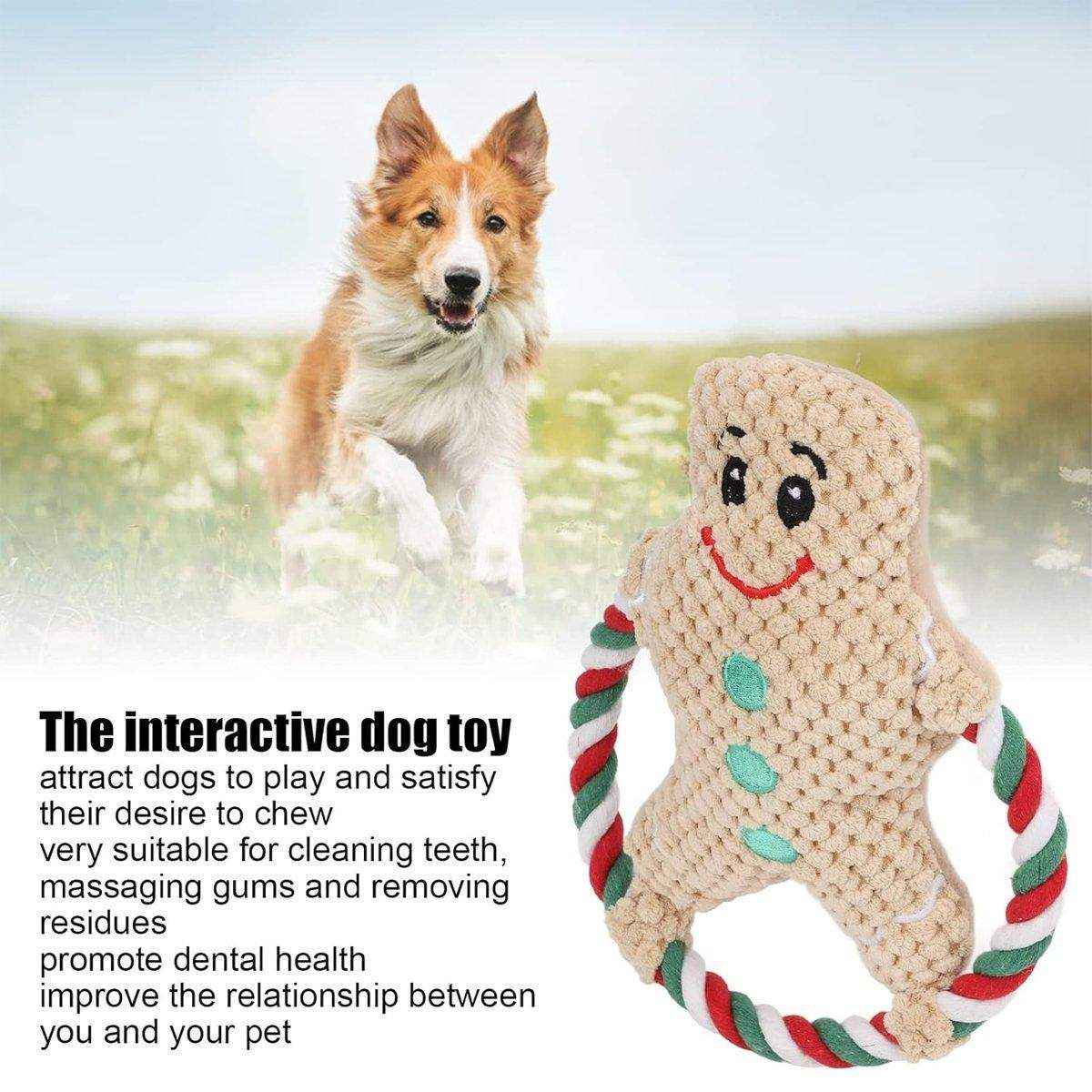 Pet Christmas Plush Toy - Festive Dog Bite Companion