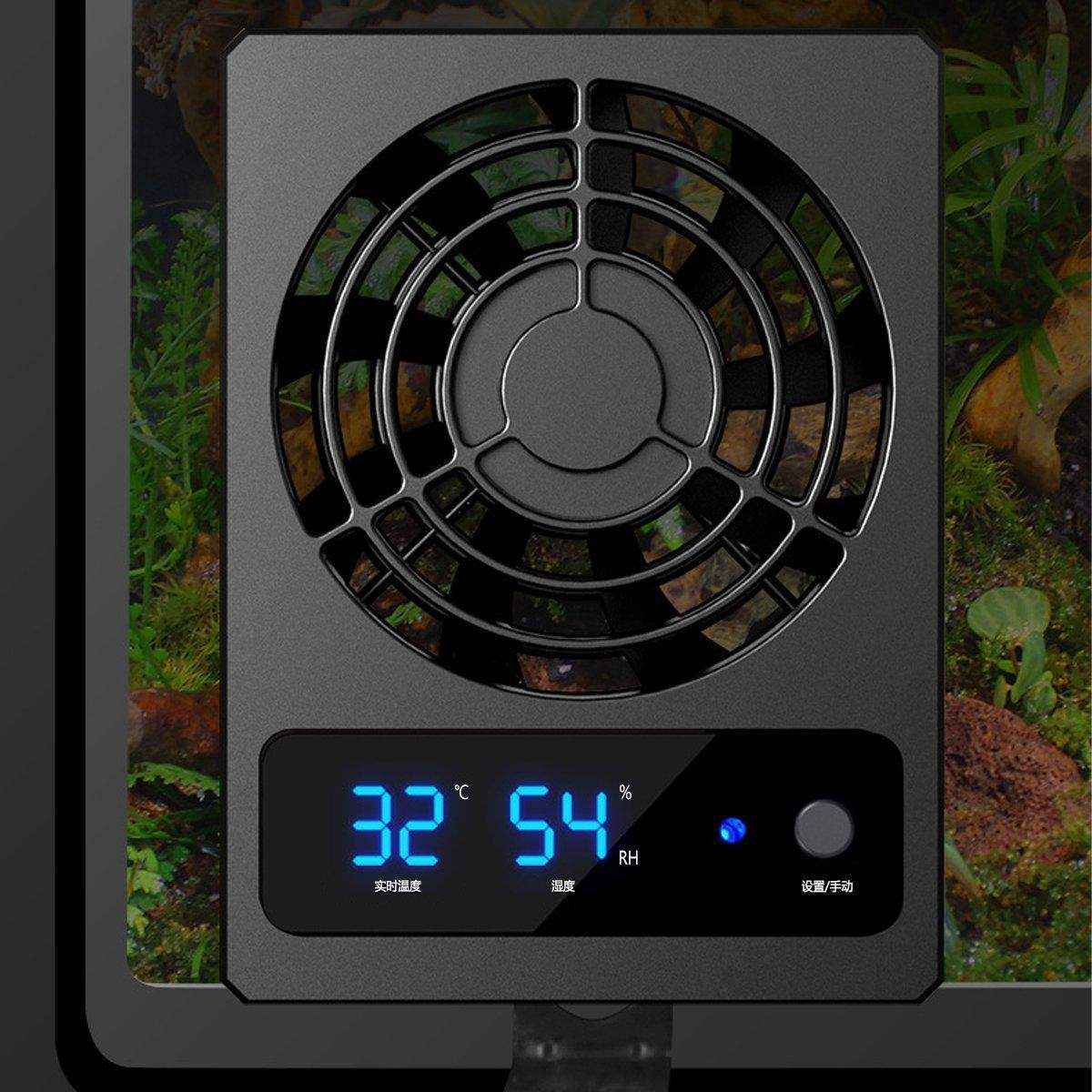 Advanced aquarium fan and temperature controller for optimal humidity and temperature