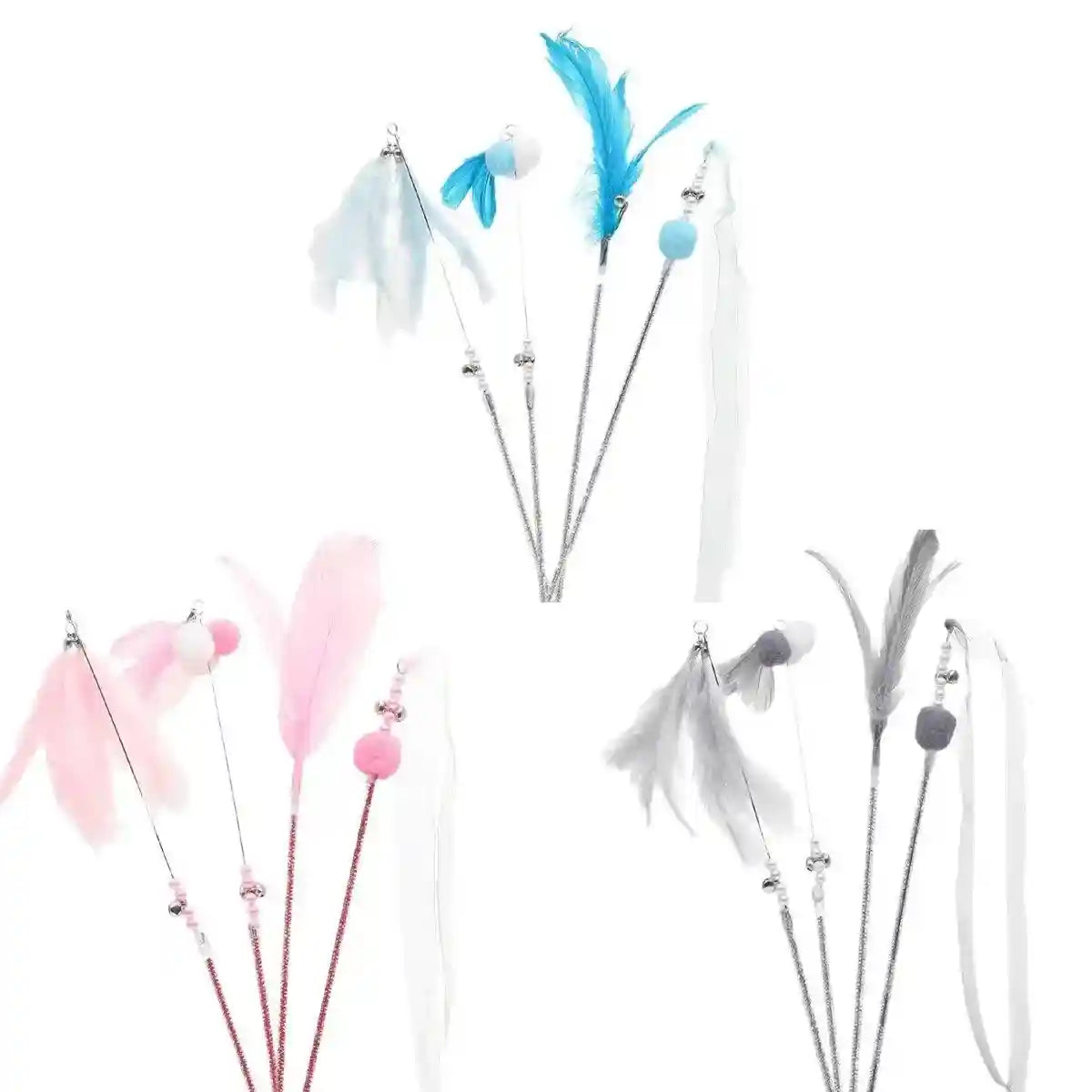 Pet Supplies Cat Toy Cat Tease Stick Self-playing Bell Fairy Stick