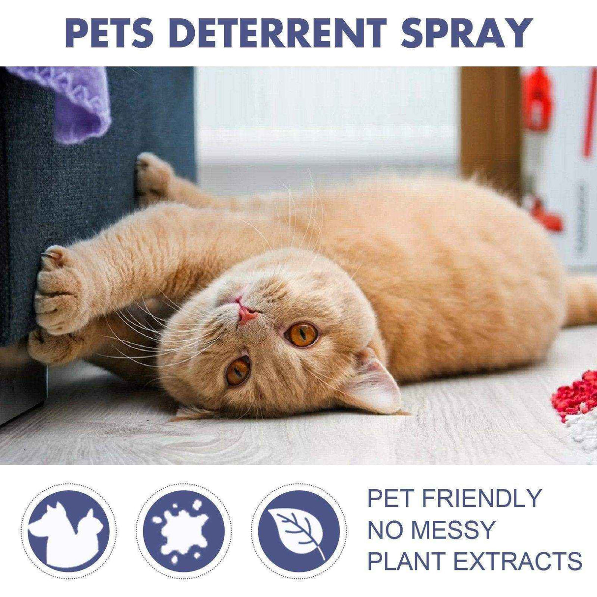 Pet Anti-Scratch Spray Protect Doors Sofas & Set Boundaries for Cats & Dogs