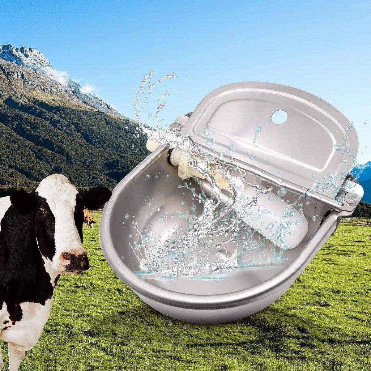 Automatic Stainless Steel Water Bowl 4L Auto Fill Drinking Trough for animals