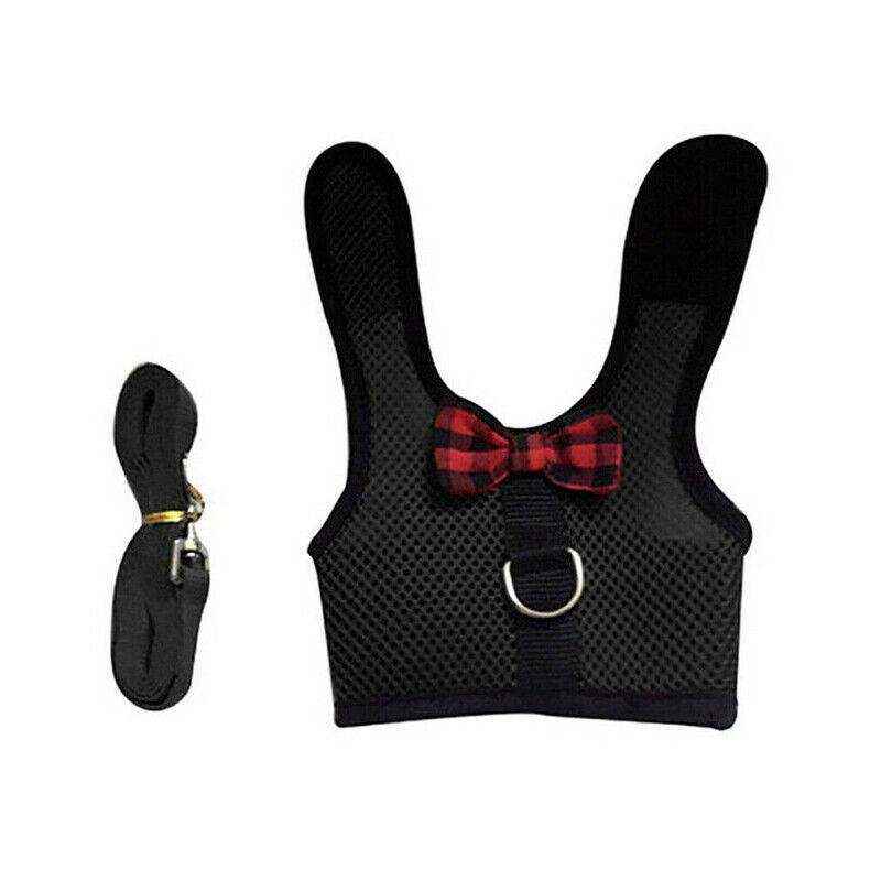 Adjustable Mesh Rabbit Harness with Leash for Small Pets