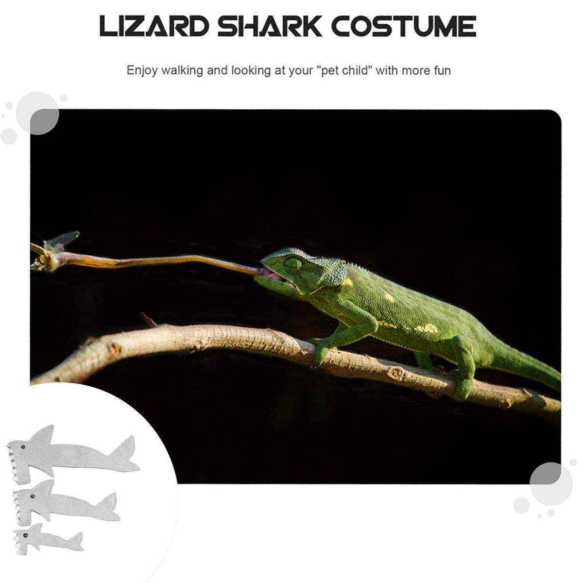 Lizard Shark Costume for Small Pets Adorable Reptile Outfit for Halloween Party