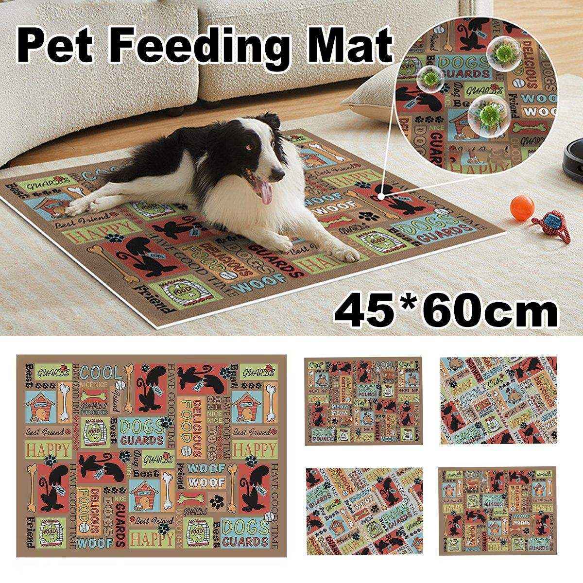 Pet Mat Waterproof Leather Fence Carpet Dog Cat Meal Mat Dog Cage Mat