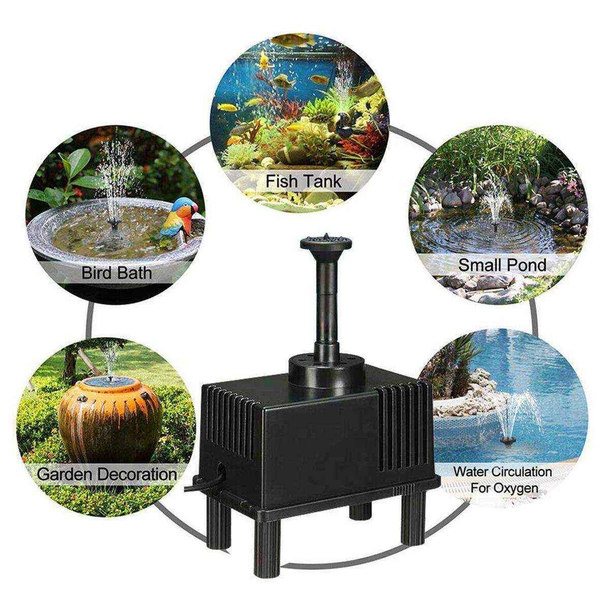 Solar Fountain for Garden and Pond with Filter Pump
