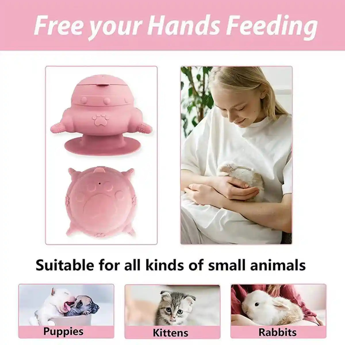 Pet Feeding Water Feeding Artifact Silicone Pet Breast-feeding Anti-choking