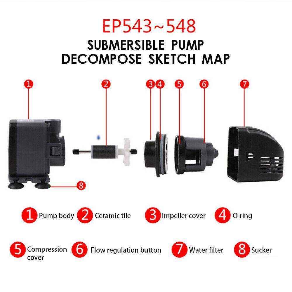 Adjustable Flow Aquarium Air Pump Quiet Fish Tank Oxygen Pump & Bubbler