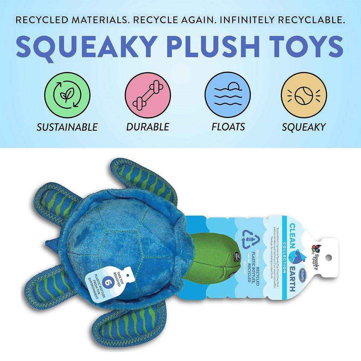 Clean Earth Turtle Dog Toy Large