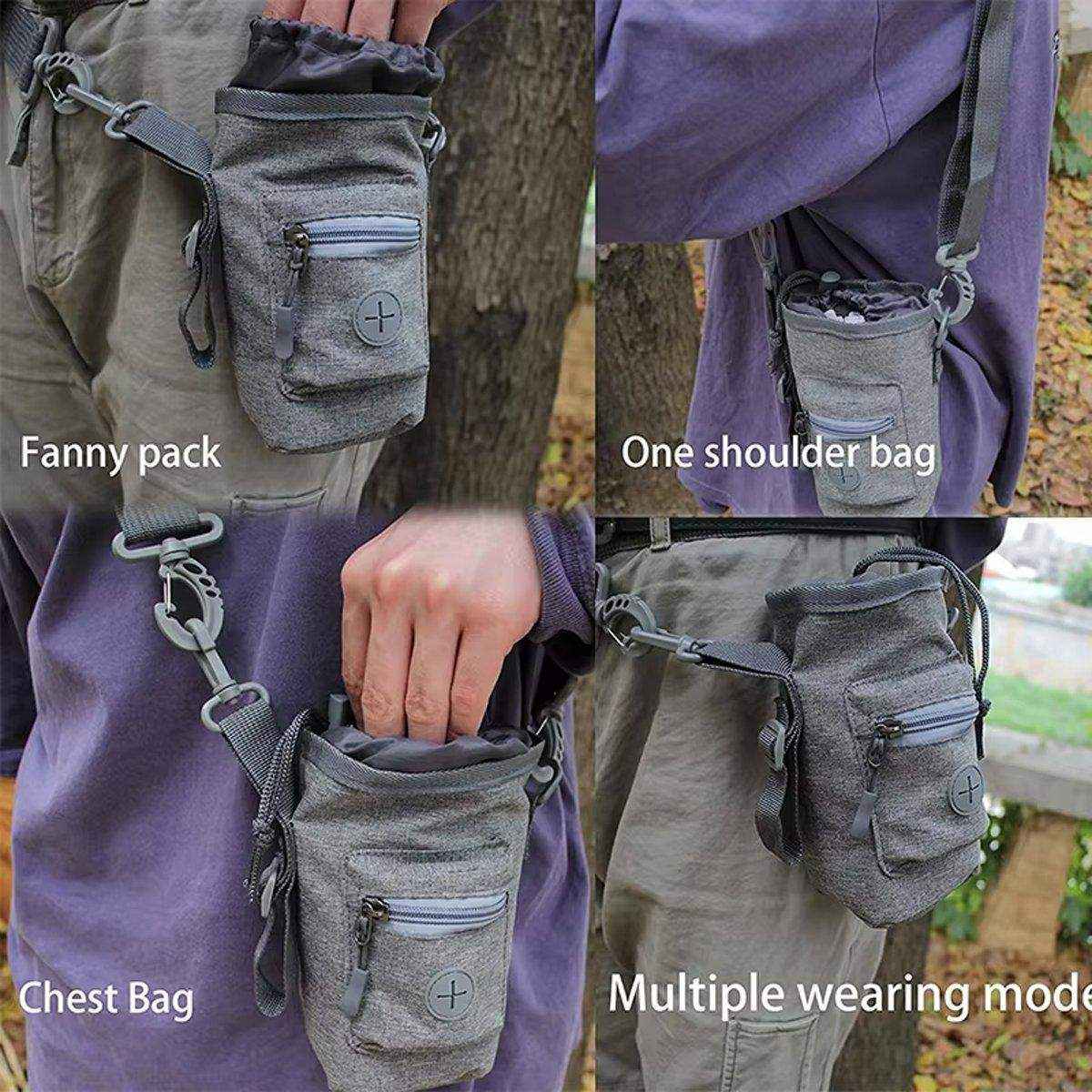 Pet Training Bag & Dog Walking Waist Bag Multi-use Garbage Collection Bag