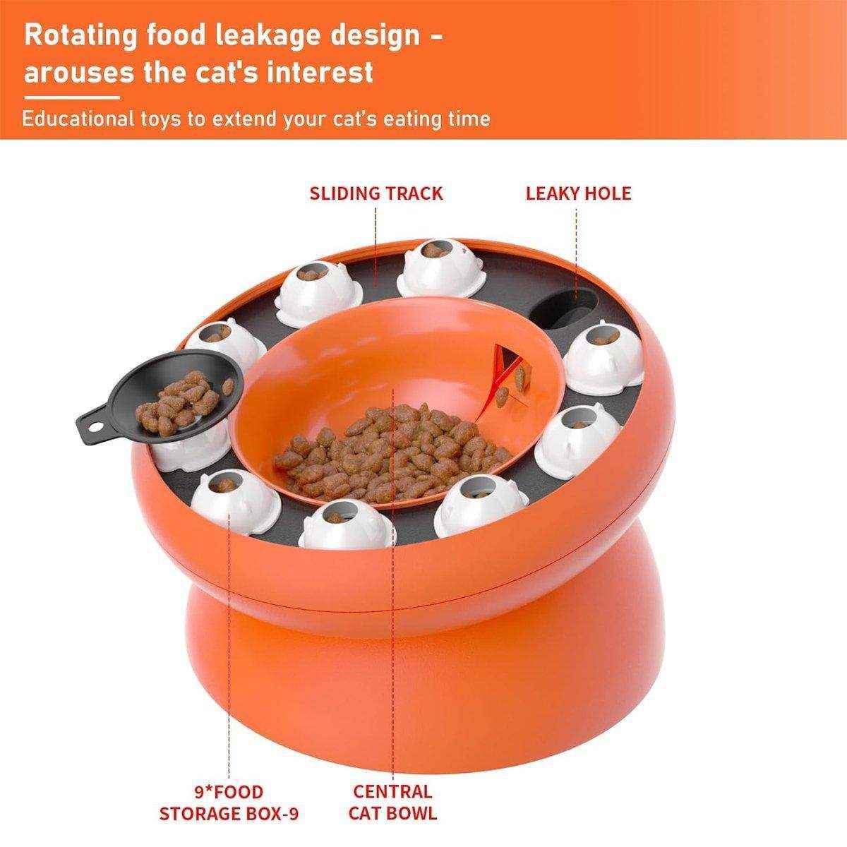 Interactive Slow Feeder Bowl Hidden Food Toy for Cats and Dogs Promotes Healthy Eating