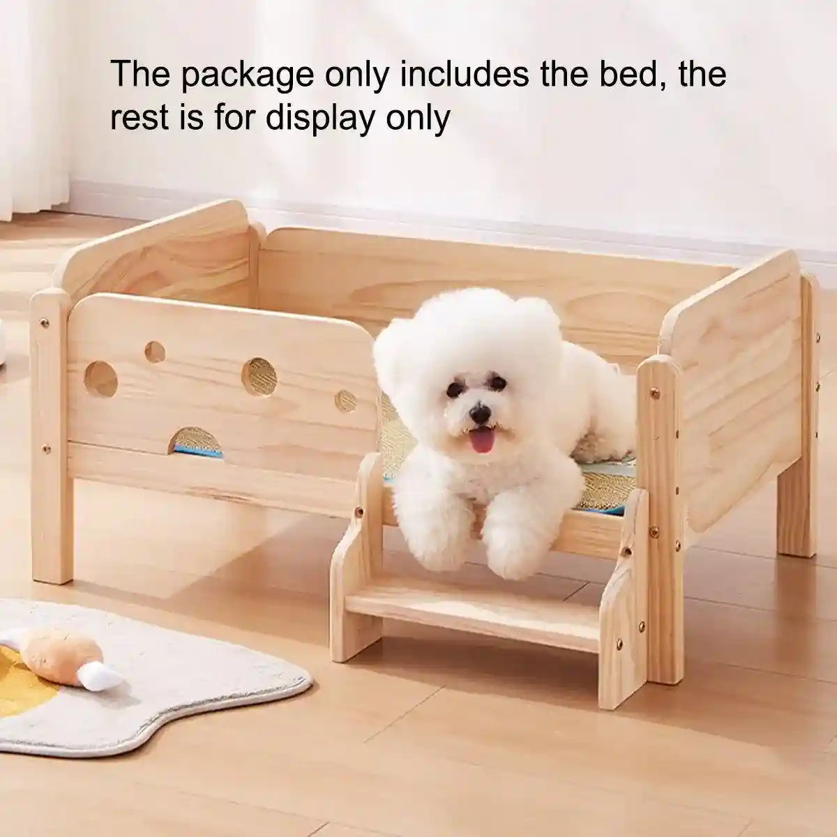 Solid Wooden Dog Kennel Durable Universal Pet Bed Comfortable Outdoor Indoor Bed